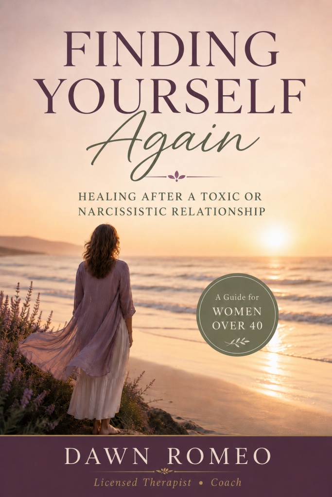 Finding Yourself Again course cover, healing after a toxic or narcissistic relationship, a guide for women over 40